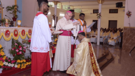 Archbishop Girelli, Apostolic Nuncio to India and Nepal, conferred the Pallium on the Metropolitan Archbishop Sebastian Kallupura of Patna, at the St. Joseph's pro-Cathedral on October 23.  Earlier on October 15, the papal delegate conferred the Pallium on newly appointed Archbishop Victor Lyngdoh of Shillong at Mary Help of Christians Cathedral, Laitumkhrah, Shillong in Northeast India.