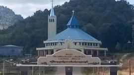 The Catholic church, a religious structure in the Diocese of Loikaw in Myanmar, was attacked by the junta soldiers on October 13.