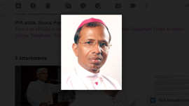 Pope Francis appointed Bishop Alangaram Arokia Sebastian Durairaj SVD as the new Archbishop of Bhopal in central India on October 4. Archbishop-elect Durairaj was the bishop of Khandwa Diocese in Madhya Pradesh in Central India. 