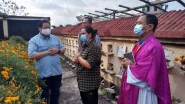 While Catholics worldwide go to the cemeteries to pray for their dear departed on November 2,  Nepali Christians adhere to  a different way of revering their dead in a 'columbaria.'