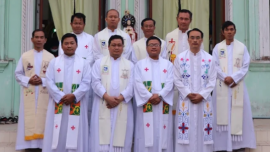Priests completing ten years of their priestly ordination gathered at the alma mater Bago Minor Seminary in the Archdiocese of Yangon from February 11-13, 2022.