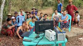 Members of the Catholic Mother Association in Myanmar’s Diocese of Pathein struggle to connect online via Zoom.  Most of the mothers were new to using Zoom video conferencing and joined the meeting with less knowledge to operate the App and add to it; there was internet disruption in some areas.  Myanmar’s Pathein diocese had canceled a planned physical meeting of the Catholic Mother Association. The Zoom meeting was held on February 19.