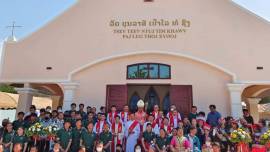 A small Hmong community builds its first Catholic Hmong church in Nam Yam village in Laos with the help of the Hmong diaspora. The church belongs to the Vientiane diocese in Laos.