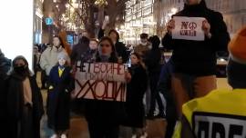 Protests against war in Ukraine in Moscow. February 24th, Moscow