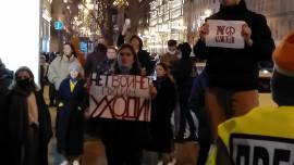 Protests against war in Ukraine in Moscow. February 24th, Moscow