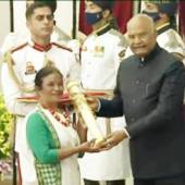 Ms. Trinity Saioo of Jaintia Hills Meghalaya was conferred the Padma Shri by the President of India Ram Nath Kovind at a glittering function in New Delhi on November 9.