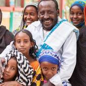 Mura Arabe (second from the right) and her family in Afar, Ethiopia. 
